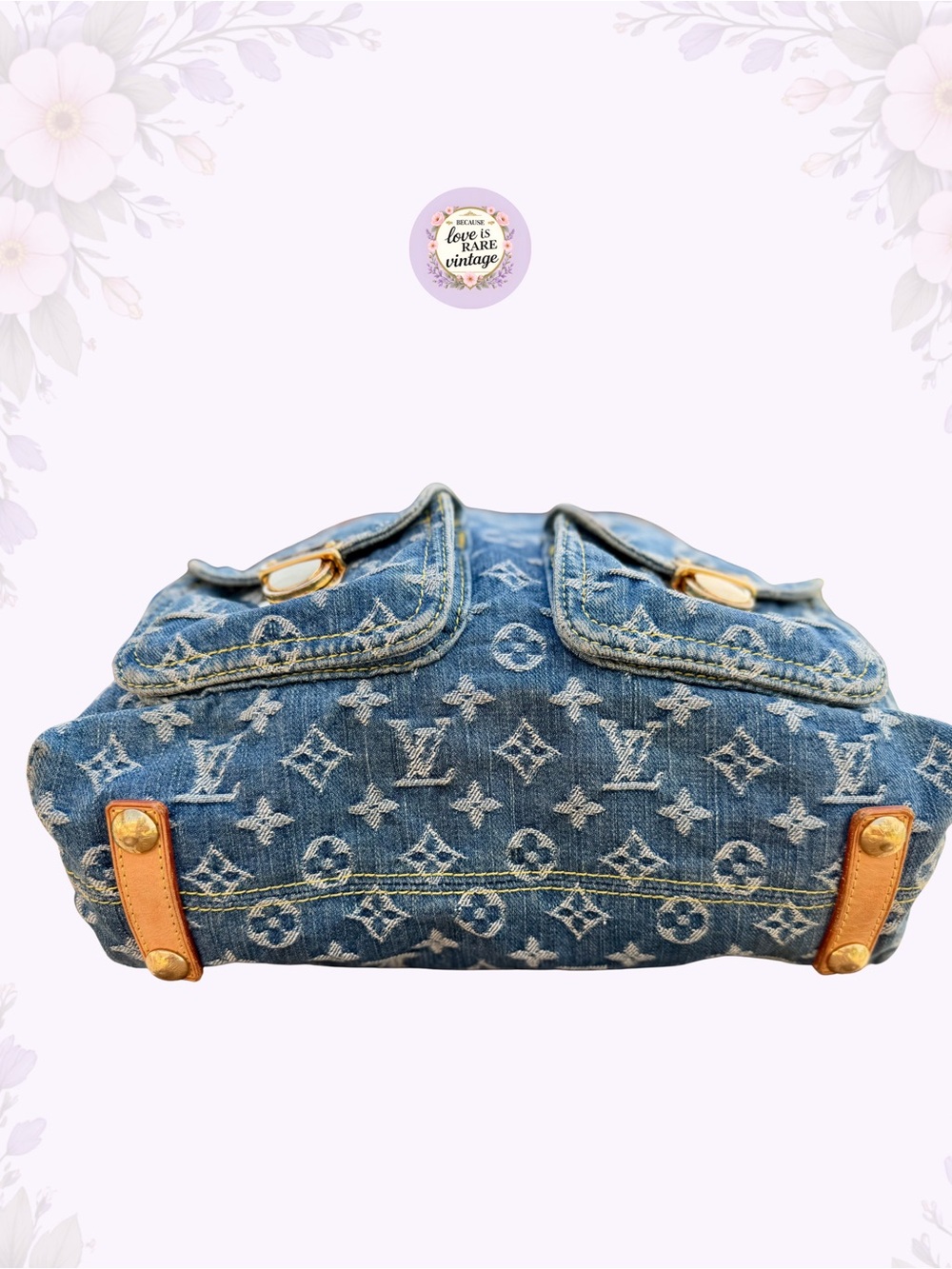 Louis Vuitton Denim Shoulder Bag • FL1065 • COA • Vintage 2005 - Picture 6 of 15